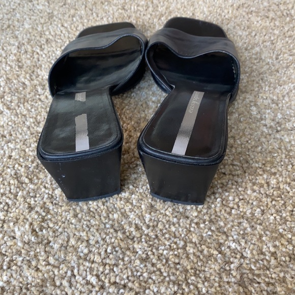 Women’s Easy Spirit Black Open Toe Heel Slide Sandals Size 9.5 - Picture 4 of 11